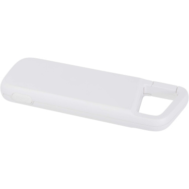Logotrade advertising product image of: Alkes 5000 mAh 12W recycled plastic water resistant power bank with carabiner