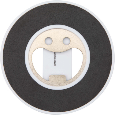 Logo trade promotional products picture of: Ain recycled plastic magnetic phone stand with bottle opener