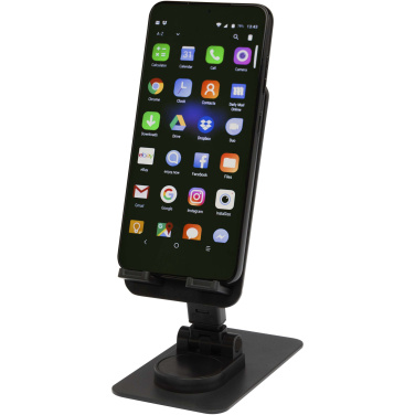 Logotrade promotional product picture of: Alhena recycled plastic foldeable phone holder with metal desk stand
