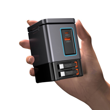 Logotrade promotional product picture of: Urban Vitamin Sacramento 105W GAN charger+retractable cables