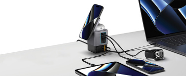 Logotrade promotional merchandise photo of: Urban Vitamin Sacramento 105W GAN charger+retractable cables