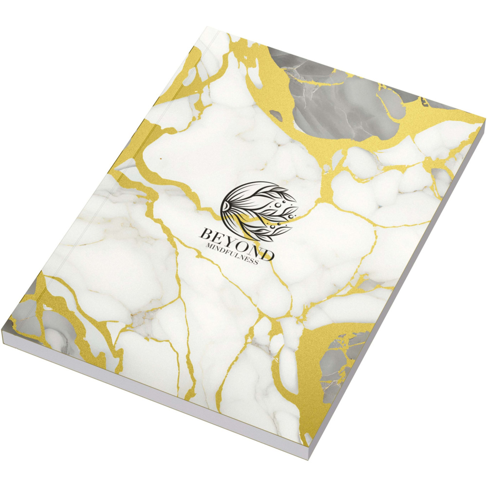 Logo trade promotional product photo of: Novella Austen A5 metallic soft cover notebook - 100 sheets