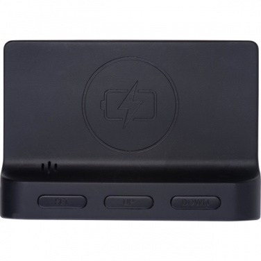 Logo trade promotional giveaway photo of: Alarm Clock and Wireless Charger ADELAIDE