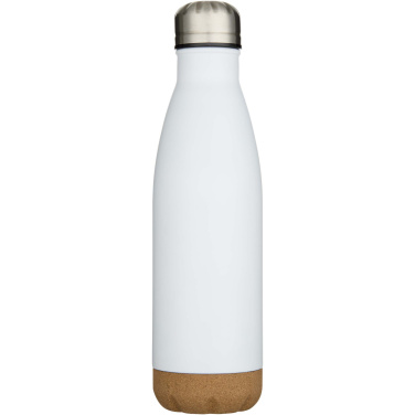 Logo trade advertising product photo of: Cove 500 ml double wall vacuum insulated stainless steel water bottle with cork details