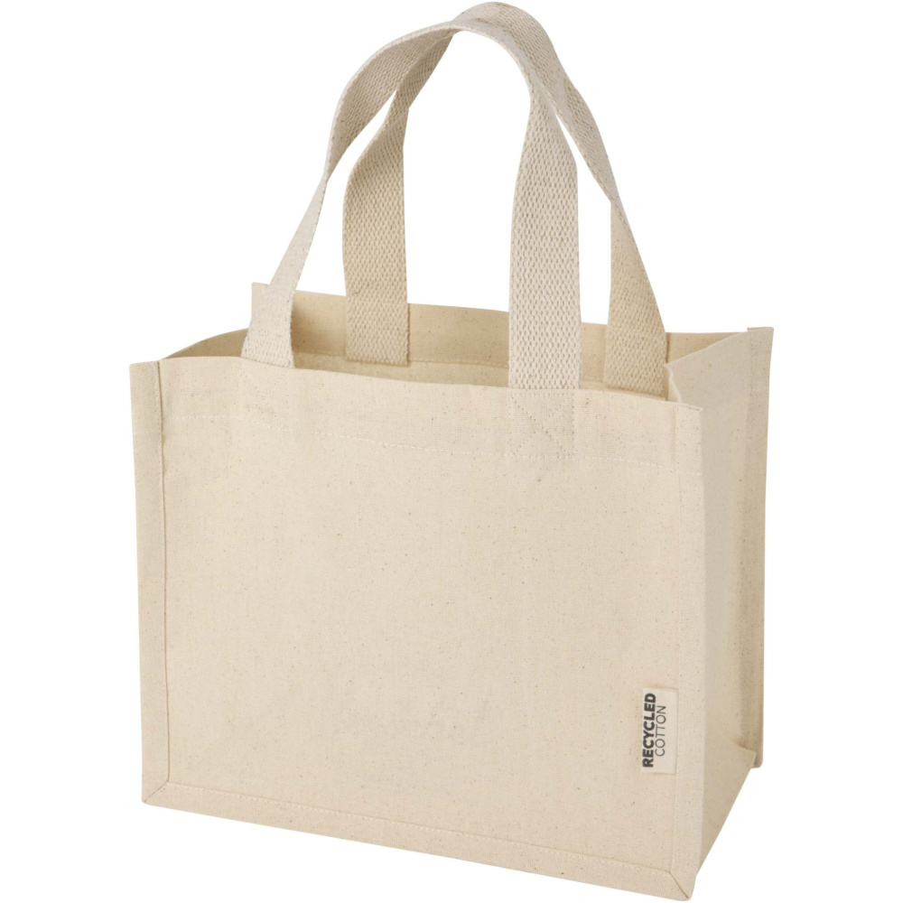 Logo trade promotional giveaways picture of: Odessa 220 g/m² GRS recycled cotton mini gusset tote bag 9L