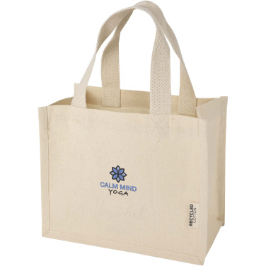 Logotrade promotional products photo of: Odessa 220 g/m² GRS recycled cotton mini gusset tote bag 9L
