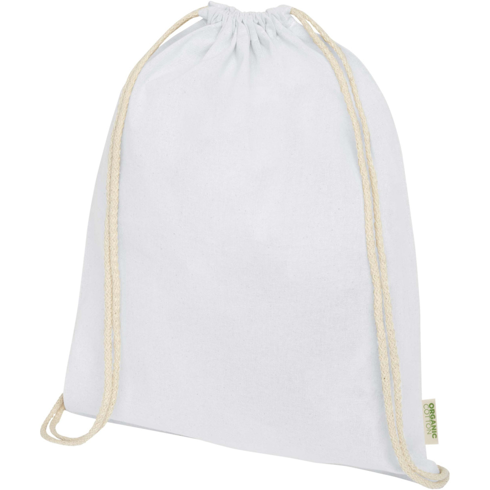 Logo trade advertising products image of: Odisha 140 g/m² OCS organic drawstring bag 5L