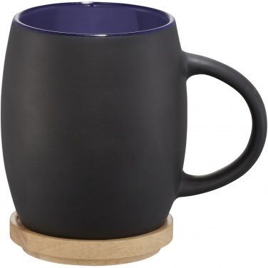 Logo trade reklaamkingituse pilt: Kolde 400 ml keraamiline kruus puidust alusega