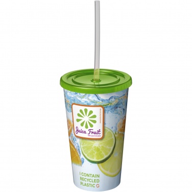 Logotrade firmakingitused pilt: Brite-Americano® 350 ml topeltseintega joogitops kõrrega