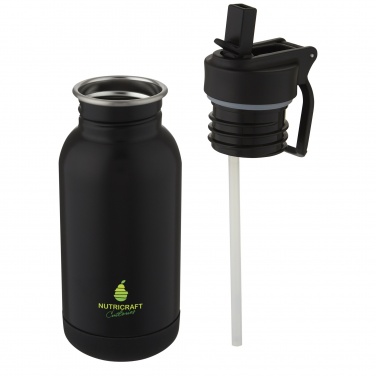 Logotrade reklaamkingituse foto: Lina 400 ml roostevabast terasest spordipudel kõrre ja aasaga