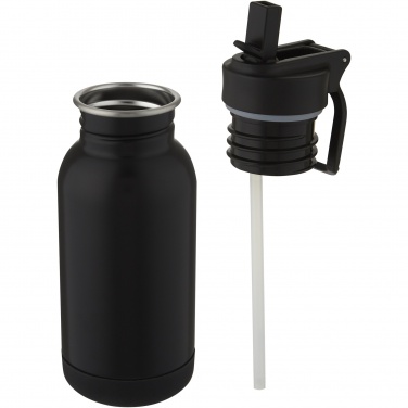 Logotrade reklaamkingituse foto: Lina 400 ml roostevabast terasest spordipudel kõrre ja aasaga