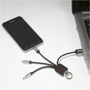 Logo trade reklaamtoote pilt: SCX.design C15 quatro valgustustusega laadimiskaabel