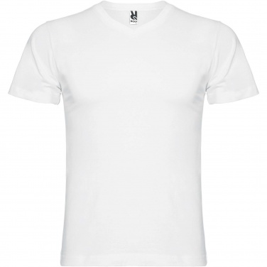 Logo trade firmakingi pilt: Samojeedo lühikeste varrukatega meeste v-kaelusega T-särk