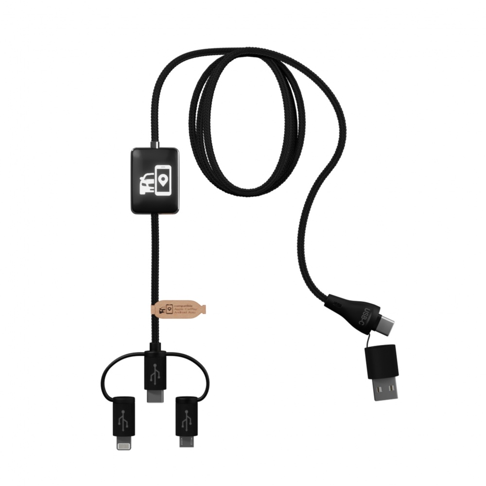 Logotrade reklaamtooted pilt: SCX.design C48 CarPlay 5-in-1 laadimiskaabel 