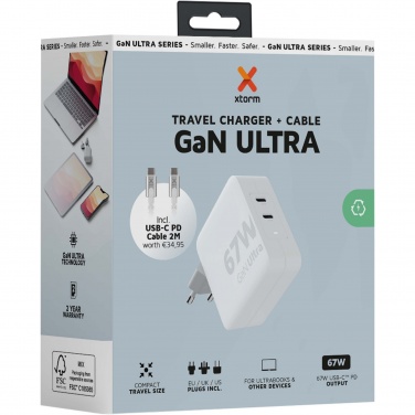 Logotrade meene foto: Xtorm XVC2067 GaN Ultra 67W reisilaadija 100W USB-C PD-kaabliga