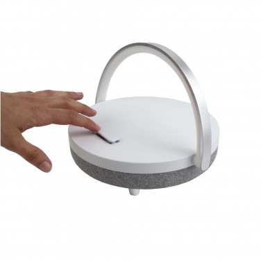 Logotrade reklaamkingid pilt: Prixtoni 4-in-1 10 W Bluetooth® kõlar LED-tule ja juhtmevaba laadimisalusega