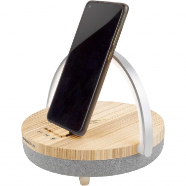 Logo trade reklaamkingituse pilt: Prixtoni 4-in-1 10 W Bluetooth® kõlar LED-tule ja juhtmevaba laadimisalusega