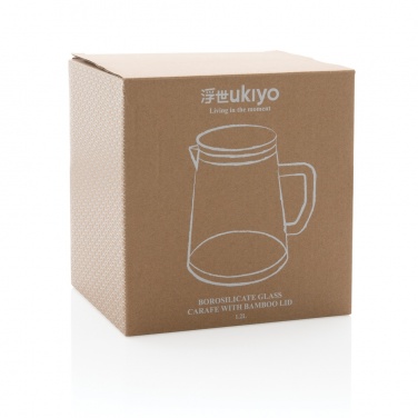 Logotrade firmakingi foto: Ukiyo boorsilikaatklaasist karahvin bambusest kaanega 1,2L