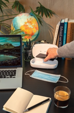 Logo trade firmakingi pilt: UV-C steriliseerimiskarp 5 W juhtmevaba laadijaga