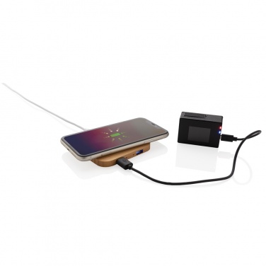 Logotrade reklaamtooted pilt: Bambusest 5W juhtmevaba laadija USB-ga