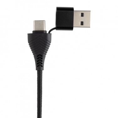 Logo trade firmakingi pilt: Link RCS-i taaskasutatud plastist ja bambusest kahe sisendiga USB-jaotur