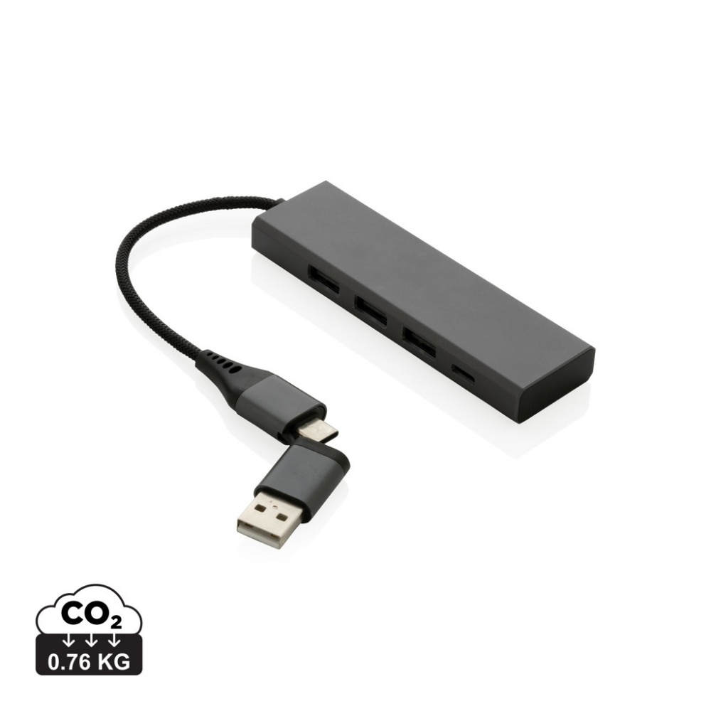 Logotrade reklaamkingitused pilt: Terra RCS taaskasutatud alumiiniumist jaotur 3 USB-pordiga