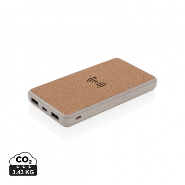 Logo trade reklaamkingid foto: Korgi- ja nisukõrrega 8000 mAh 5W juhtmevaba akupank