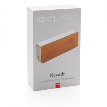 Logotrade reklaamkingituse foto: Nevada Bamboo 3W juhtmevaba kõlar
