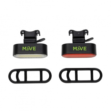 Logotrade reklaamtoote foto: Lumino RCS taaskasutatud plastikust USB-taaslaetav rattatulede komplekt