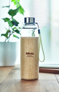 Logo trade firmakingituse pilt: Klaaspudel kotis 500ml