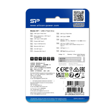Logo trade firmakingituse pilt: Mälupulk SILICON POWER MOBILE - C07 3,2 32GB