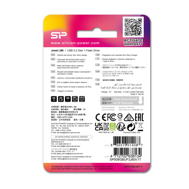 Logo trade reklaamkingid foto: Pendrive 3.0 Silicon Power JEWEL J80 TITANIUM 16GB