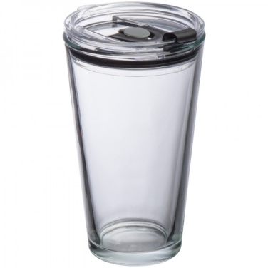 Logotrade reklaamtoote foto: Kaanega klaasist kruus WATTENSCHEID 400 ml