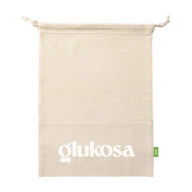 Logotrade ärikingituse foto: Natura Organic GOTS võrgust puuviljakott (120 g/m²)