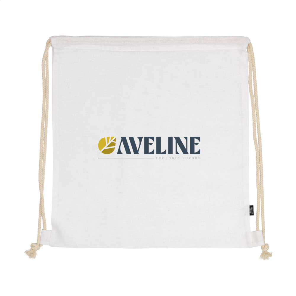Logotrade ärikingituse foto: PromoColour GRS taaskasutatud puuvillast seljakott (150 g/m²)