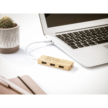 Logotrade reklaamtoote foto: Bambusest USB-jaotur
