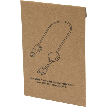 Logo trade firmakingitused foto: Citala 5-in-1 taaskasutatud plastist 30 cm kiirlaadimiskaabel