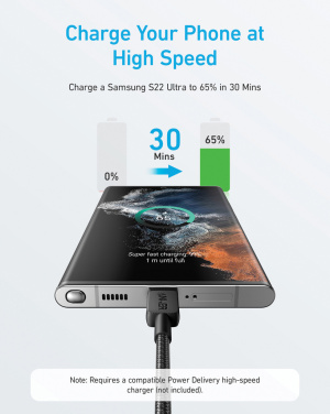 Logo trade firmakingid foto: Anker USB-C - USB-C kaabel, 1,8 meetrit 60W