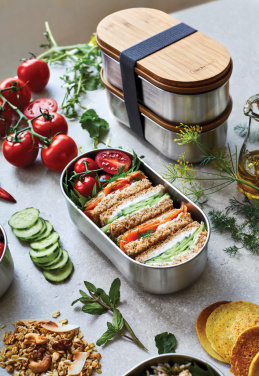 Logotrade ärikingi foto: Black+Blum roostevabast terasest toidukarp