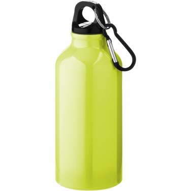 Logo trade mainostuotet tuotekuva: Oregon 400 ml:n alumiininen vesipullo karabiinikoukulla