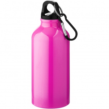 Logotrade mainostuotet kuva: Oregon 400 ml:n alumiininen vesipullo karabiinikoukulla