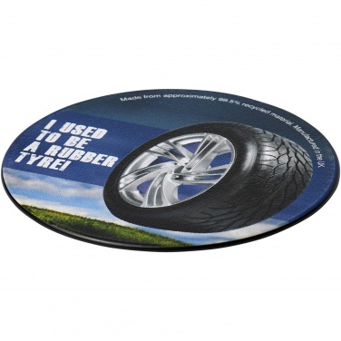 Logo trade mainoslahjat tuotekuva: Brite-Mat® pyöreä lasinalus materiaalina autonrengas