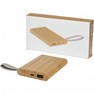 Logotrade mainoslahja ja liikelahja kuva: Tulda-varavirtalähde, 5 000 mAh, bambua