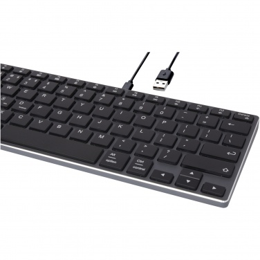 Logotrade mainostuote tuotekuva: Hybrid Bluetooth-tehonäppäimistö – QWERTY