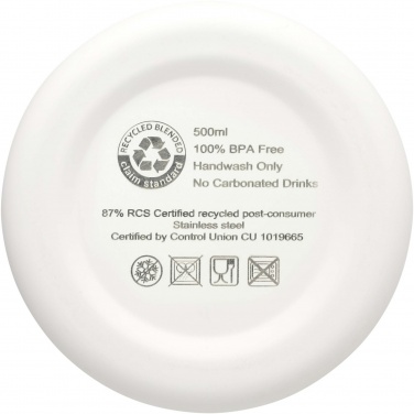 Logo trade mainoslahjat tuotekuva: Spring 500 ml:n RCS-sertifioitu kierrätetty teräs kuparivakuumieristetty pullo