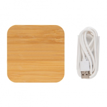 Logotrade liikelahjat mainoslahjat tuotekuva: 5W bambulaturi USB:llä