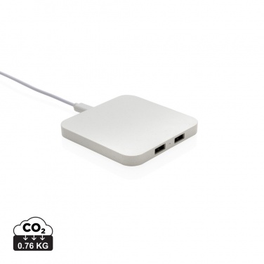 Logo trade liikelahja mainoslahja tuotekuva: RCS 10W langaton laturi USB porteilla kierrätetystä muovista