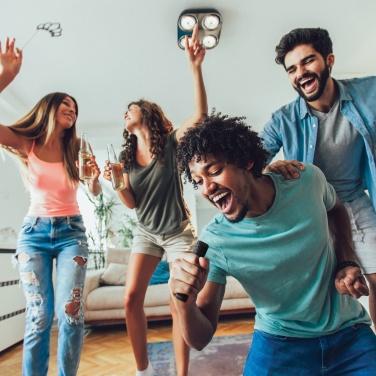 Logotrade liikelahjat mainoslahjat tuotekuva: Singvibe RCS karaokesarja tuplamikrofonilla kierrätysmuovia