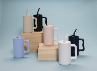 Logo trade mainostuote kuva: Cube RCS -sertifioitu muki kierrätetystä teräksestä 800ml