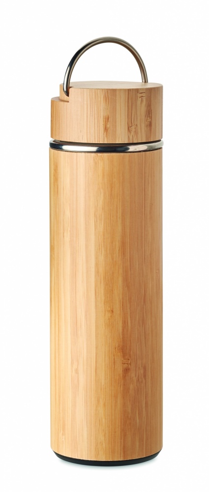 Logo trade mainostuote kuva: Bambu termospullo 400 ml TAMPERE